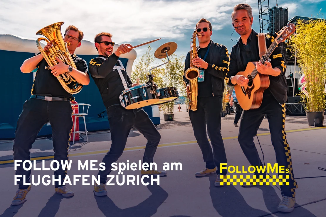 Follow Me Spiele am Flughafen Zürich für Kinder und Unterhaltung am Gate.